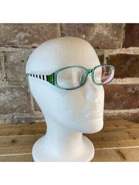 Mattisse Handpainted Plastic Eyeglass Frames Italy Tuxedo Blue (9321 53)